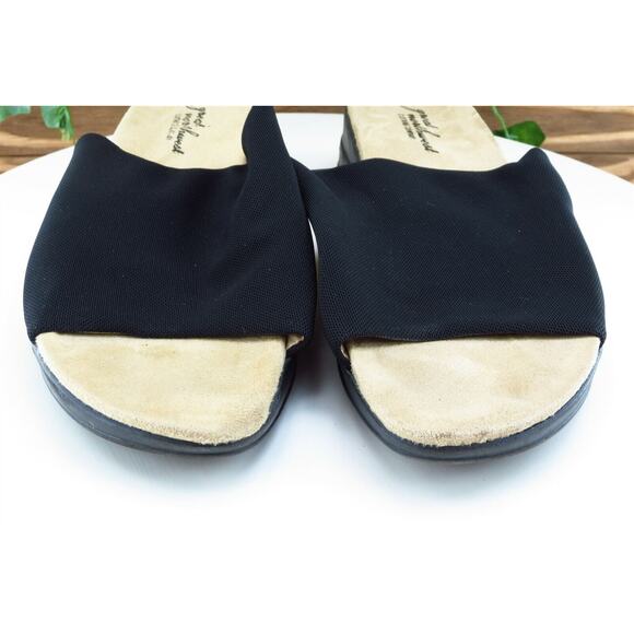Great Northwest Sz 9 M Black Slide Fabric Women Sandals Sheryl - Picture 2 of 7